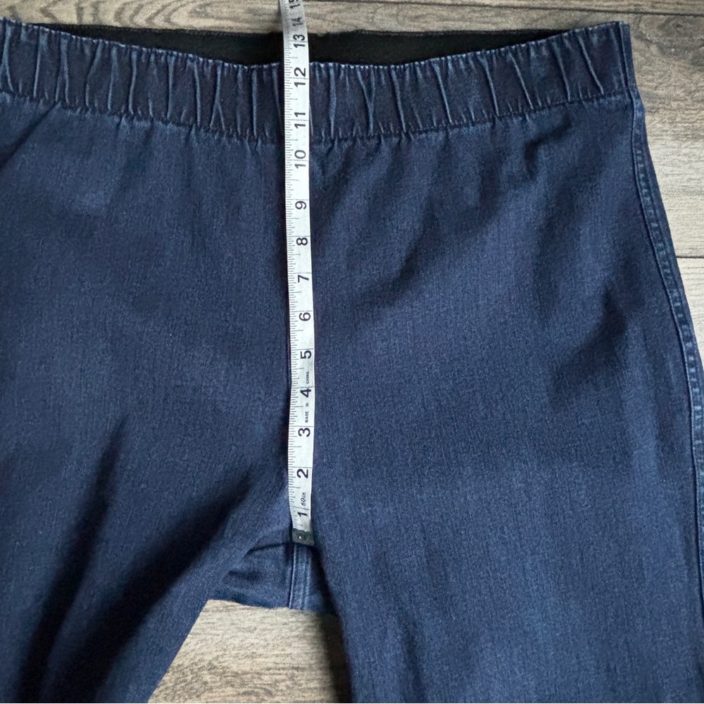 Soft Surroundings Dark Blue Denim Pull On Bootcut Jeans Sz XL - Picture 6 of 11